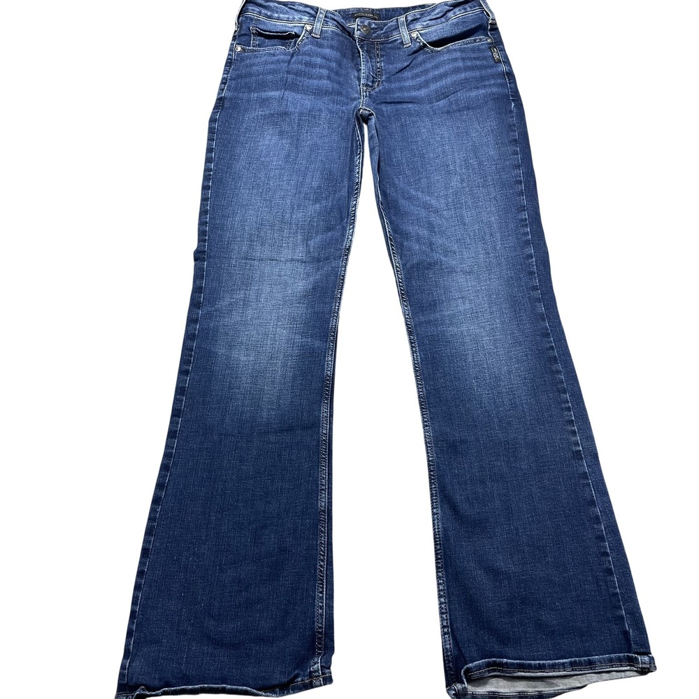 Silver Jeans Co Suki Slim Boot Jeans Womens 14 Blue Med Wash 34x32.5 Stretch